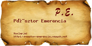 Pásztor Emerencia névjegykártya